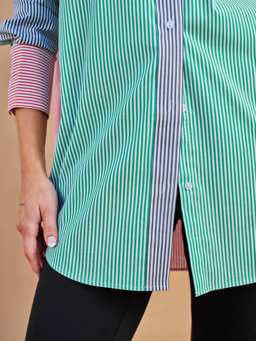 Multicolor-Cotton-Striped-Cotton-Dress-Shirt