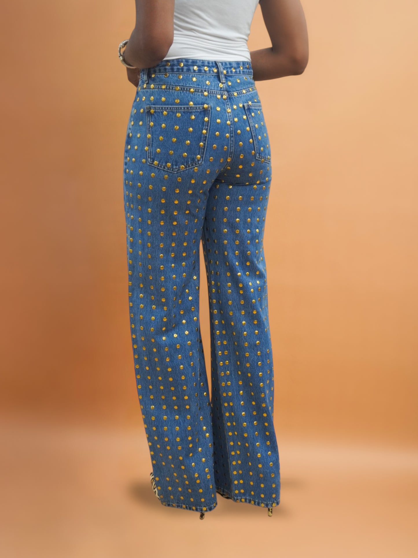 Shop-tall-jeans-for-women-featuring-gold-studs-all-over-elegant-andbold