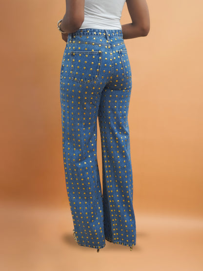 Shop-tall-jeans-for-women-featuring-gold-studs-all-over-elegant-andbold