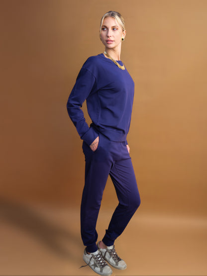 Atallier-tall-women-sweatpants-and-jogger-set-in-Navy-blue