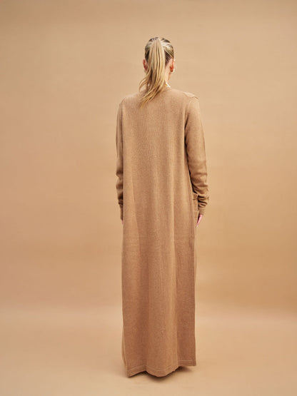 Winslow Camel Maxi Cashmere Duster for Tall Women