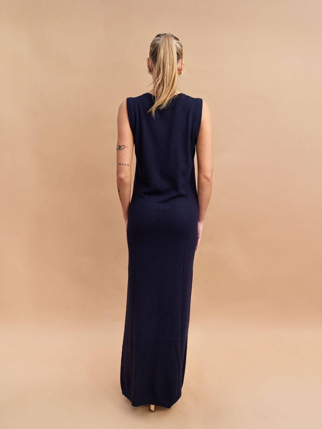 Winslow Navy-Blue Cashmere Sweater Dress for Tall Women Winslow Navy-Blue Cashmere Sweater Dress for Tall Women