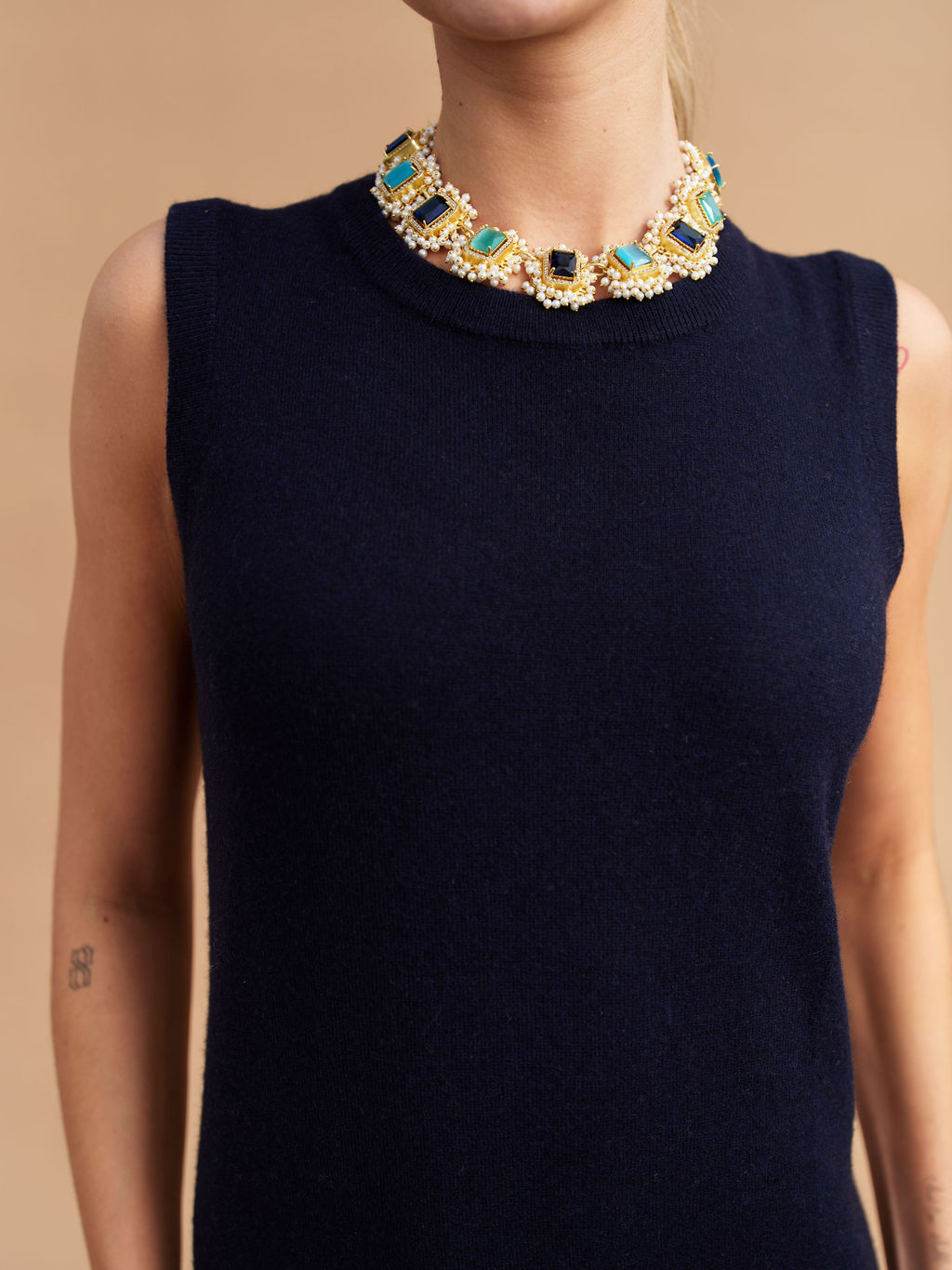 Winslow Navy-Blue Cashmere Sweater Dress for Tall Women Winslow Navy-Blue Cashmere Sweater Dress for Tall Women