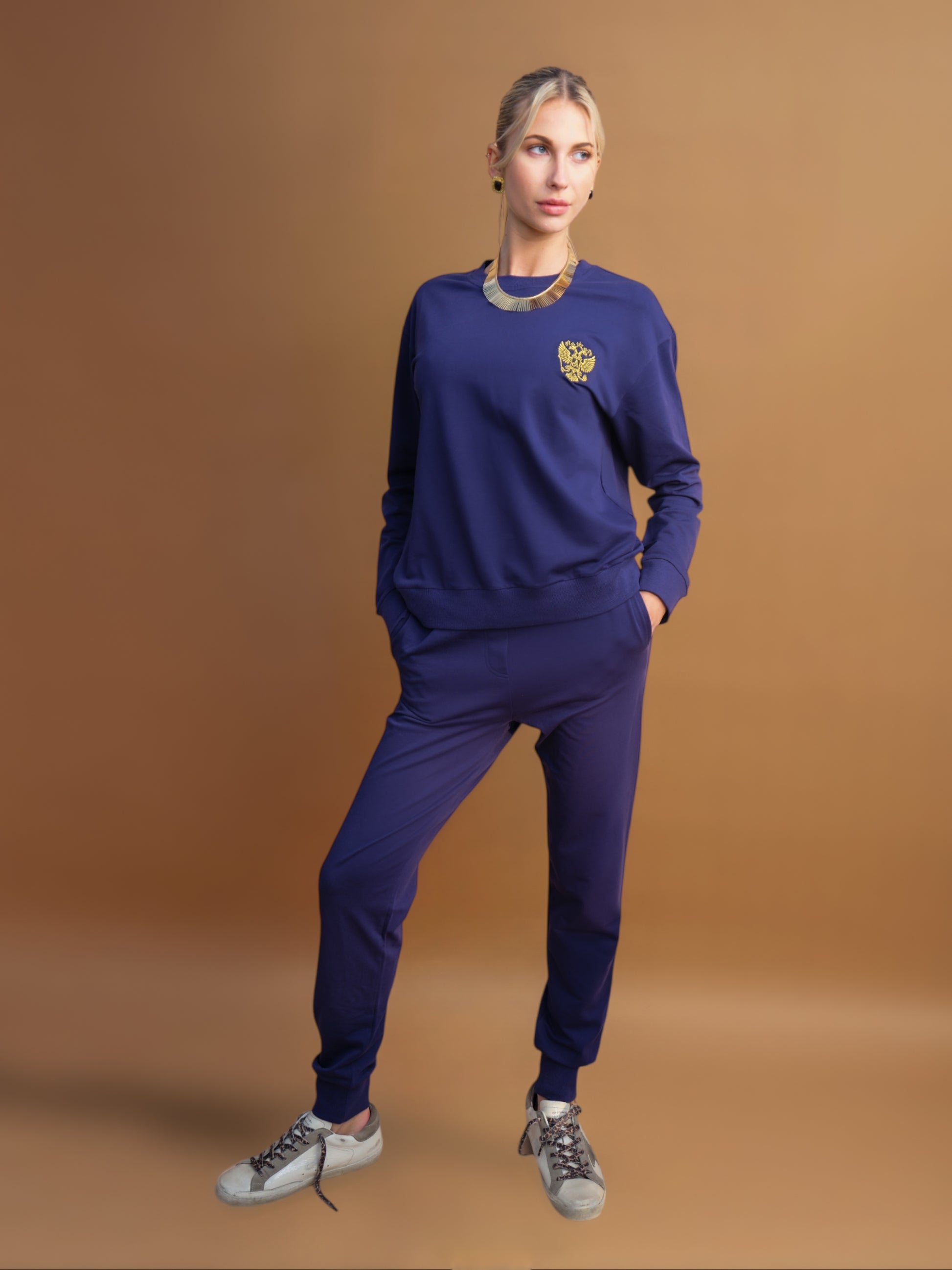 Navy-blue-Womens-Tall-Sweatshirt