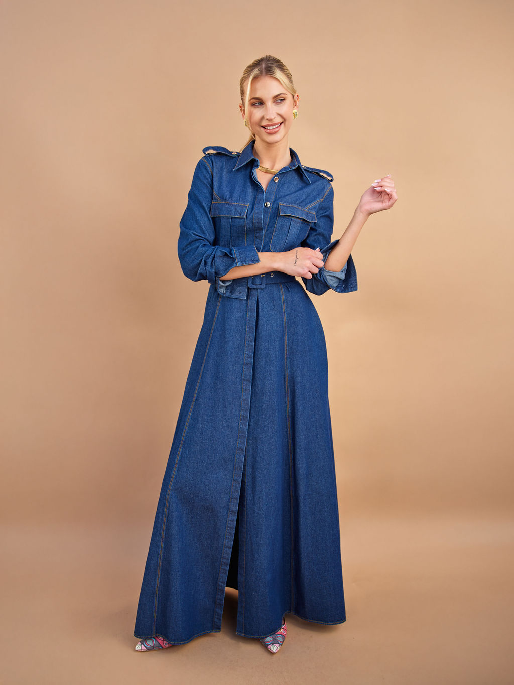 Vanguard Denim Shirt Dress - Main Image