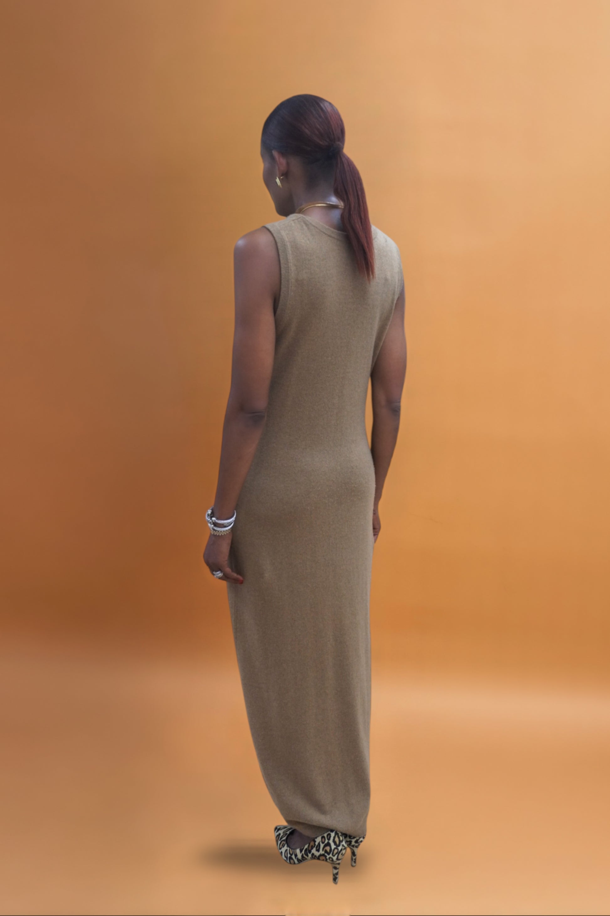 Cashmere Sweater Dress for Tall Women | Camel | ATALLIER Cashmere Sweater Dress for Tall Women | Camel | ATALLIER